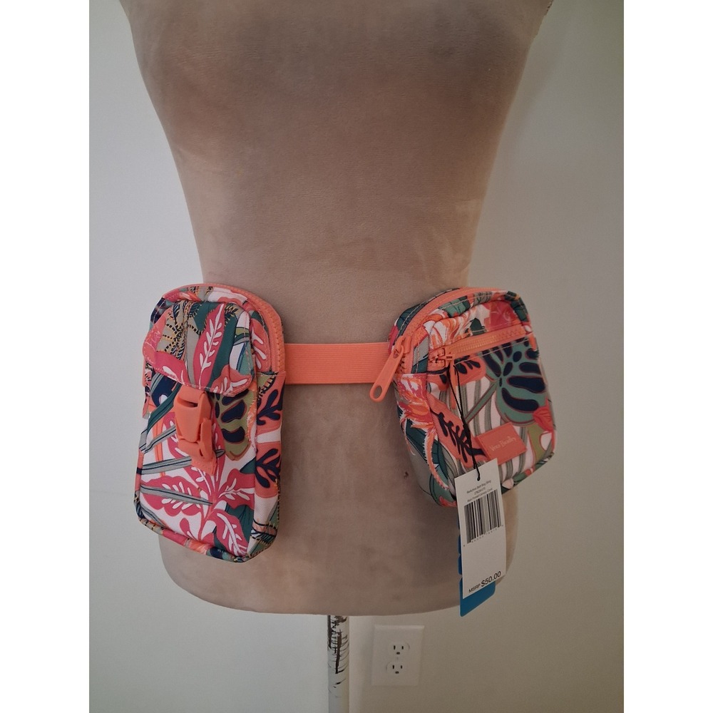Vera Bradley ReActive Belt Bag Sling Rain Forest Canopy Coral Floral NWat